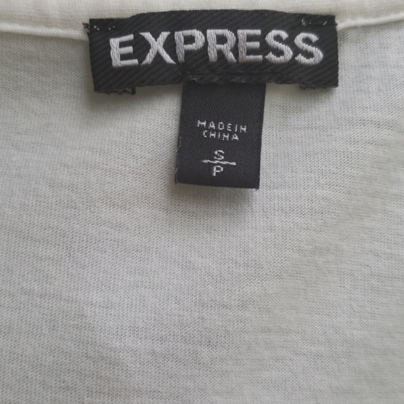 Express Sequin White Tee - Picture 2 of 4